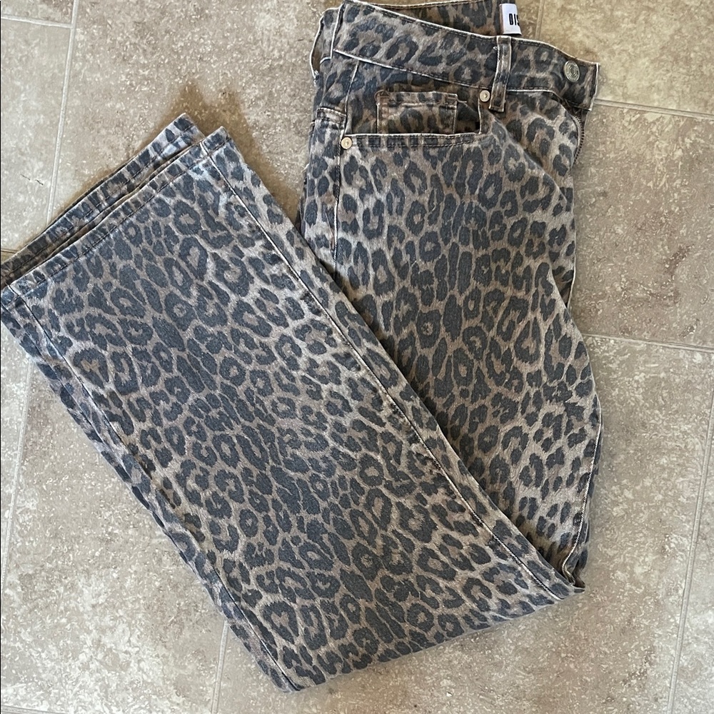 Leopard Print Women Jeans